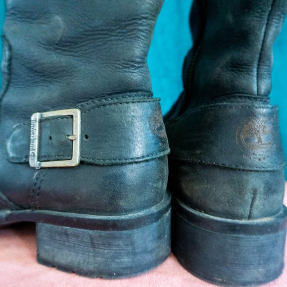 Tall Motorcycle Timberland Biker Boots size 7.5 W - Picture 5 of 6